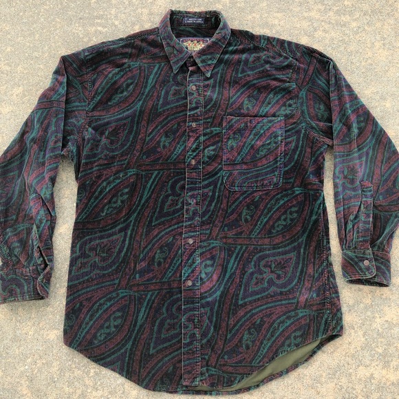 Chaps Other - Vintage Chaps RL Corduroy Paisley buttonup Jacket